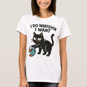 Ik doe wat ik wil grappig kat T-shirt