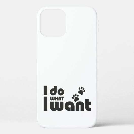 Ik doe wat ik wil, grappig Kattenhondje Case-Mate iPhone Case (Achterkant)