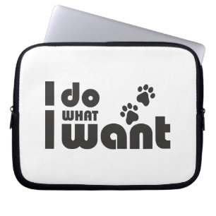 Ik doe wat ik wil, grappig Kattenhondje Laptop Sleeve