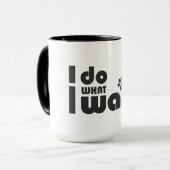 Ik doe wat ik wil, grappig Kattenhondje Mok (Voorkant links)