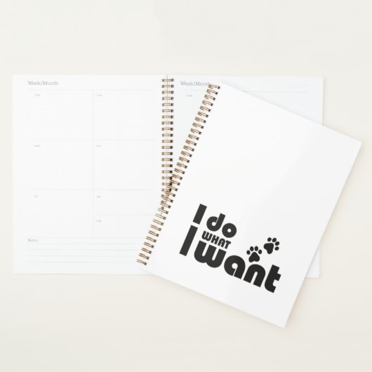 Ik doe wat ik wil, grappig Kattenhondje Planner (Display)