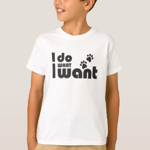 Ik doe wat ik wil, grappig Kattenhondje T-shirt