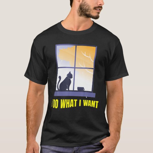 Ik Doe Wat Ik Wil, Grappige Kat T-shirt (Voorkant)