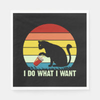 Ik Doe Wat Ik Wil Grappige Vintage Zwarte Kat