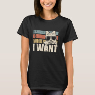 Ik doe wat ik wil, grappige Yorkie Retro T-shirt