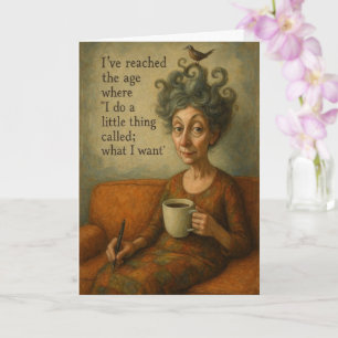 “Ik Doe Wat Ik Wil” Humor Kaart   Vintage Kunst