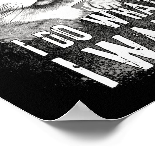 Ik doe wat ik wil kat Halloween grappige kat Hallo Poster (Hoek)