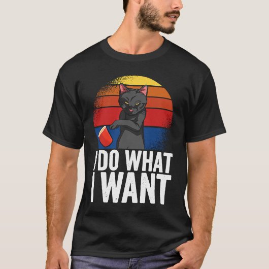 Ik doe wat ik wil Kat Kleding T-shirt (Voorkant)