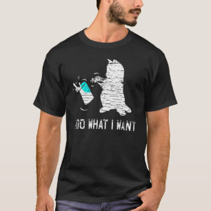 Ik Doe Wat Ik Wil Kat Koffie Zwarte Kat Rode Beker T-shirt