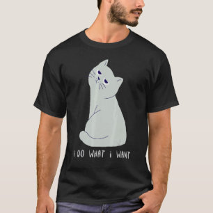Ik Doe Wat Ik Wil Kat Koffie Zwarte Kat Rode Beker T-shirt