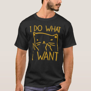 Ik Doe Wat Ik Wil Kat Koffie Zwarte Kat Rode Beker T-shirt