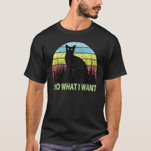 Ik Doe Wat Ik Wil Kat Koffie Zwarte Kat Rode Beker T-shirt
