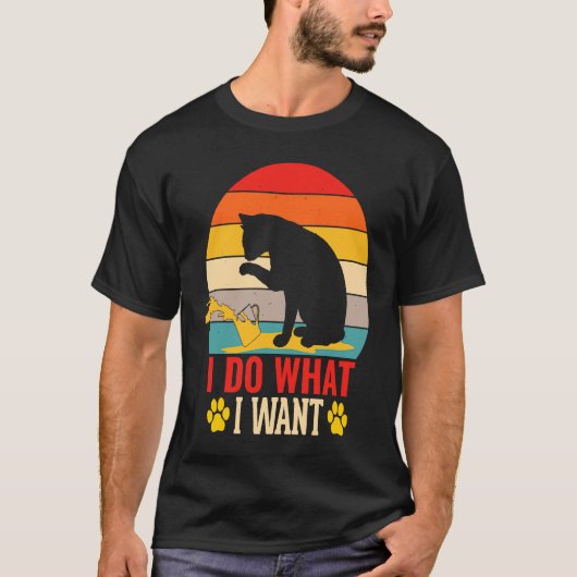 Ik Doe Wat Ik Wil  Kat Met Bril T-shirt (Voorkant)