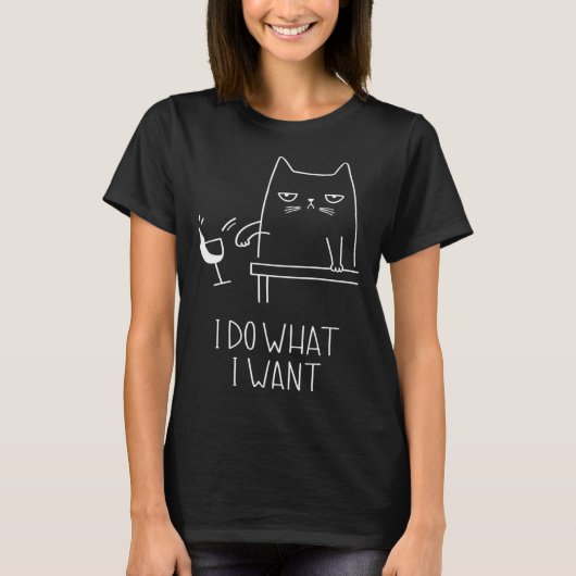 Ik Doe Wat Ik Wil Kat T-shirt (Voorkant)
