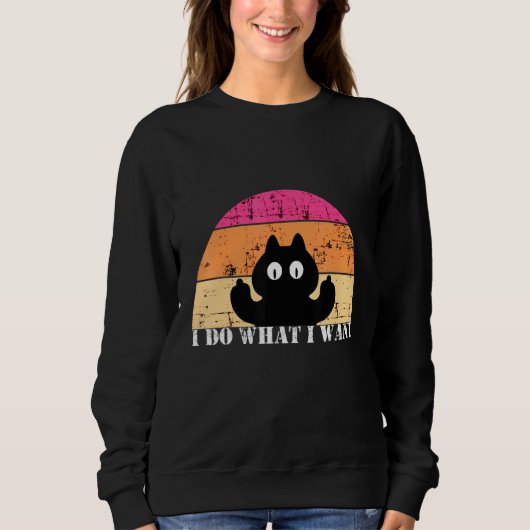 Ik doe wat ik wil kat T-shirt kitten boze poten ka (Voorkant)