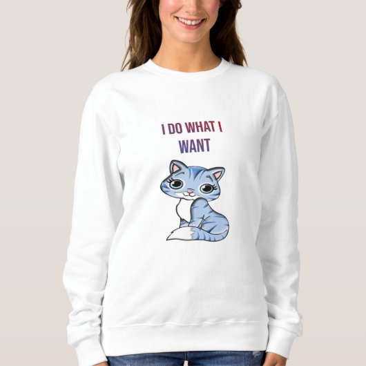 Ik doe wat ik wil - kat trui (Voorkant)