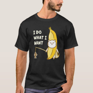 Ik Doe Wat Ik Wil Kat Vissende Kat In Banaan Zomer T-shirt