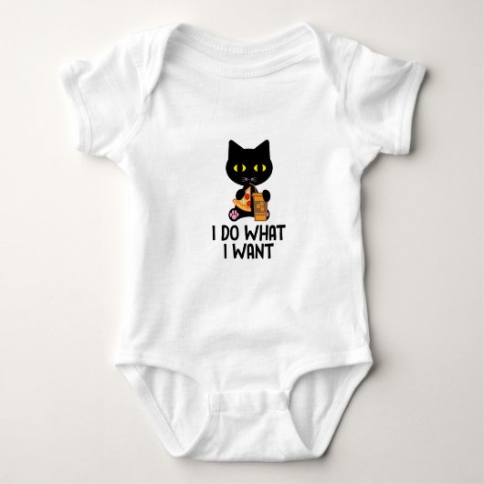 Ik doe wat ik wil | Katten houden van design Romper (Voorkant)