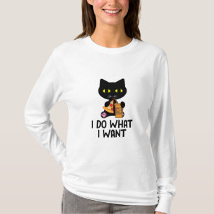 Ik doe wat ik wil Katten houden van design T-shirt