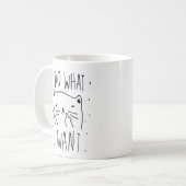 Ik doe wat ik wil koffiemok (Voorkant links)