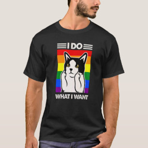 Ik Doe Wat Ik Wil LGBT+ Boze Kat Slechte Kat Katit T-shirt