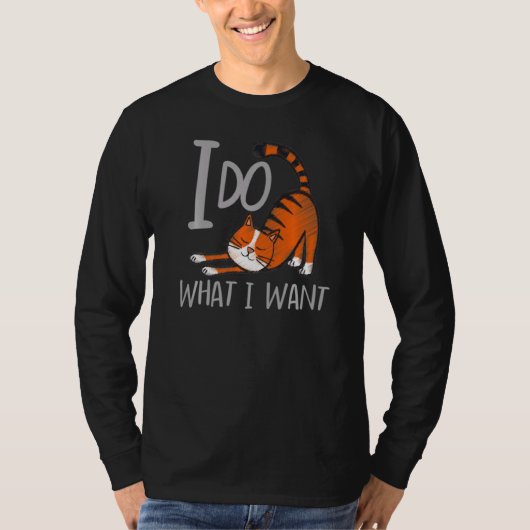 Ik doe wat ik wil met mijn kat t-shirt (Voorkant)