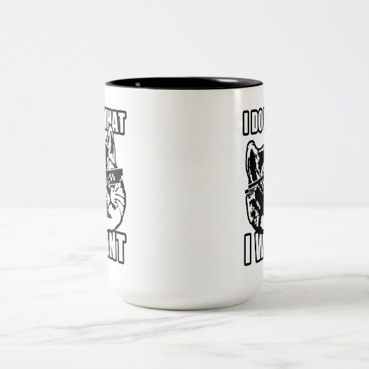 Ik doe wat ik wil omgaan met het kat grappig tweekleurige koffiemok (Center)