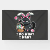 ik doe wat ik wil Paaskat Spandoek (Horizontaal)