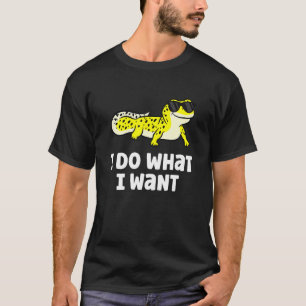 Ik doe wat ik wil, reptielenhagedis luipaard gekko t-shirt