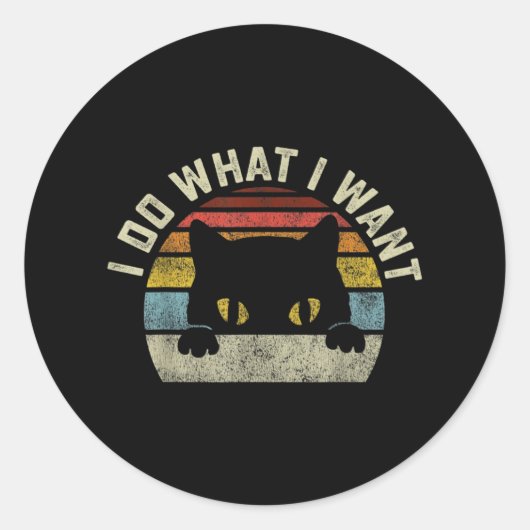 Ik doe wat ik wil ronde sticker (Voorkant)