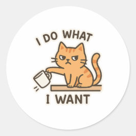 Ik doe wat ik wil – Sassy Cat Sticker