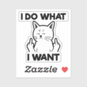 Ik doe wat ik wil sticker (Vel)