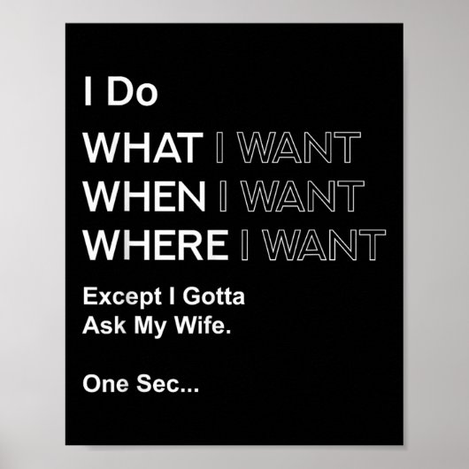 Ik Doe Wat Wanneer Waar Ik Wil Behalve Dat Ik Het  Poster (Voorkant)