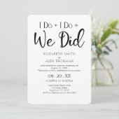 Ik doe = we hebben een uitnodiging gedaan voor het (Staand voorkant)