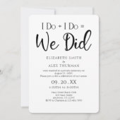 Ik doe = we hebben een uitnodiging gedaan voor het (Voorkant)