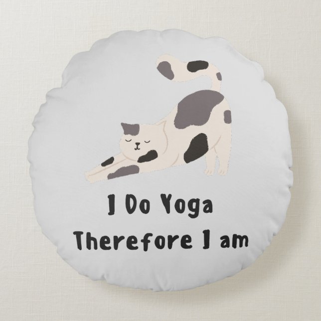 Ik doe yoga daarom ben ik rond kussen (Voorkant)