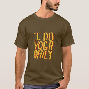 Ik doe Yoga Daily. Geel. T-shirt