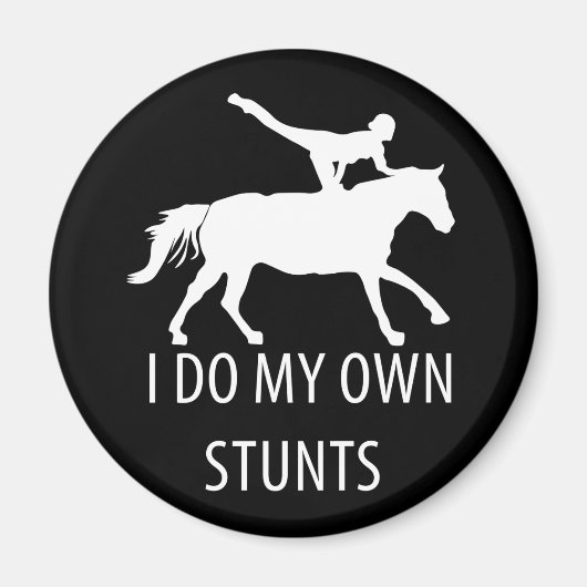 Ik doe zelf Stunts Vaulling Horseriding Magneet (Voorkant)