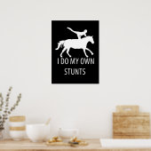 Ik doe zelf Stunts Vaulling Horseriding Poster (Keuken)
