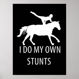 Ik doe zelf Stunts Vaulling Horseriding Poster
