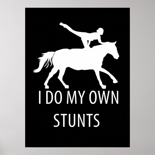 Ik doe zelf Stunts Vaulling Horseriding Poster (Voorkant)
