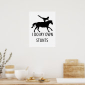 Ik doe zelf Stunts Vaulling Horseriding Poster (Keuken)