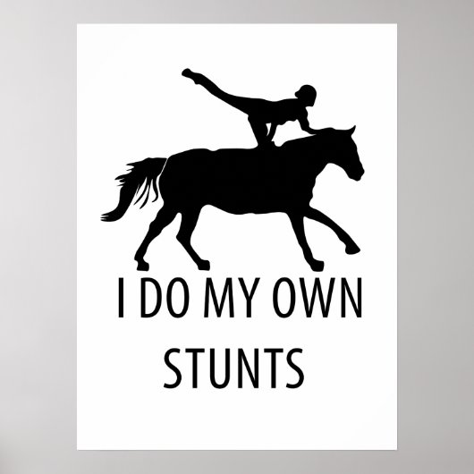 Ik doe zelf Stunts Vaulling Horseriding Poster (Voorkant)