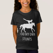 Ik doe zelf Stunts Vaulling Horseriding T-shirt (Voorkant)