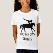 Ik doe zelf Stunts Vaulling Horseriding T-shirt (Voorkant)