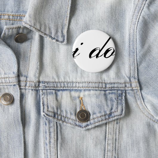 Ik doe zwart op wit ronde button 5,7 cm (In situ)