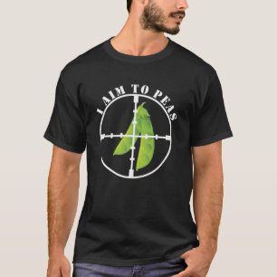 Ik doel op erwten Veggie Pun Wereldvrede T-shirt