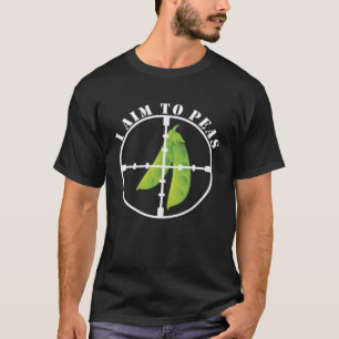 Ik doel op erwten Veggie Pun Wereldvrede T-shirt