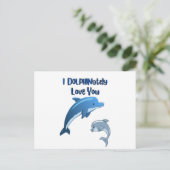 Ik DOLFINiëren je: Briefkaart (Staand voorkant)