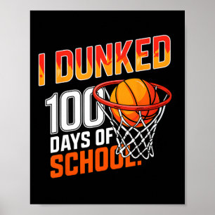Ik dompelde 100 dagen school schets 100 dagen slim poster